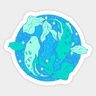 Pisces Fish (Blue) Sticker